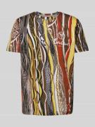CARLO COLUCCI T-Shirt mit Label-Print in Hellgelb, Größe S