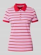 Montego Slim Fit Poloshirt in Two-Tone-Machart in Rot, Größe S