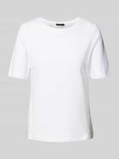 More & More T-Shirt im unifarbenen Design in Weiss, Größe 38
