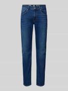 Petrol Slim Fit Jeans im 5-Pocket-Design in Jeansblau, Größe 30/32