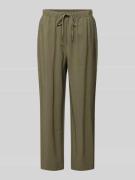 Mango Regular Fit Stoffhose mit Tunnelzug Modell 'FLUIDO' in Khaki, Gr...