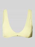Rip Curl Bikini-Oberteil mit Strukturmuster in Gelb, Größe XXL