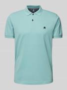 Lerros Regular Fit Poloshirt mit Logo-Stitching in Blau, Größe M