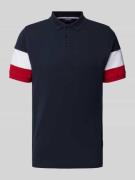 HECHTER PARIS Poloshirt mit Kontraststreifen in Hellblau, Größe S