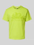 Sundek T-Shirt mit Label-Print in Gelb, Größe M