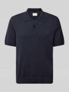 Gant Poloshirt in unifarbenem Design in Marine, Größe S