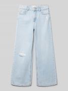 Mango Loose Fit Jeans im Used-Look in Hellblau, Größe 122