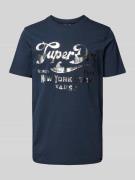 Superdry T-Shirt mit Label-Print Modell 'METALLIC WORKWEAR' in Marine,...
