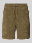 Christian Berg Men Sweatshorts mit Eingrifftaschen in Khaki, Größe L