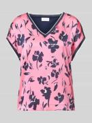 comma Casual Identity Blusenshirt mit floralem Print in Pink, Größe 34