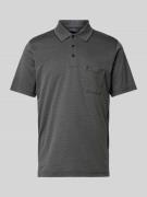 RAGMAN Regular Fit Poloshirt mit Allover-Muster in Graphit Melange, Gr...
