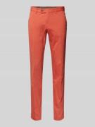 Hiltl Regular Fit Chino mit Bundfalten Modell 'Tarent' in Orange, Größ...
