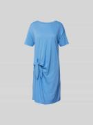 Juvia T-Shirt-Kleid mit Knoten-Detail in Bleu, Größe XS