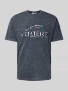 Vertere T-Shirt mit Label-Stitching in Anthrazit, Größe S