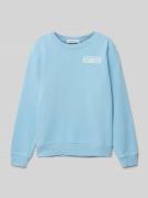 Calvin Klein Jeans Sweatshirt mit Label-Details Modell 'TERRY' in Sky,...