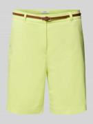 B.Young Regular Fit Shorts mit Gürtel Modell 'Days' in Neon Gelb, Größ...