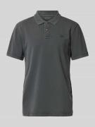 Tom Tailor Regular Fit Poloshirt im Used-Look in Hellgrau, Größe L