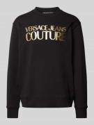 Versace Jeans Couture Sweatshirt mit Label-Print in Black, Größe S