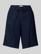 Brax Regular Fit Leinenshorts mit Bindegürtel in Marine, Größe 42