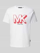 Michael Kors T-Shirt mit Label-Print Modell 'SKETCH MK' in Weiss, Größ...