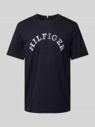 Tommy Hilfiger T-Shirt mit Label-Print in Marine, Größe S