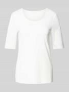 Christian Berg Woman T-Shirt mit U-Ausschnitt in Offwhite, Größe 44