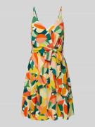 Apricot Knielanges Kleid mit Allover-Print in Gruen, Größe XS