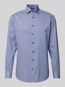 Eterna Modern Fit Business-Hemd mit Allover-Muster in Bleu, Größe 42