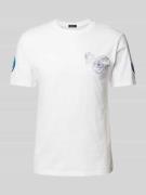 Replay T-Shirt mit Motiv-Patches in Offwhite, Größe S