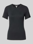 Object T-Shirt im unifarbenen Design Modell 'ANNIE' in Black, Größe 34