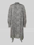 Gestuz Knielanges Kleid mit Allover-Print Modell 'Prikka' in Black, Gr...
