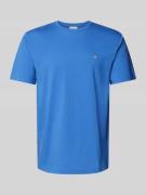 Gant Regular Fit T-Shirt in Melange-Optik in Royal, Größe S