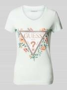 Guess T-Shirt mit Motiv- und Label-Print Modell 'TRIANGLE FLOWERS' in ...