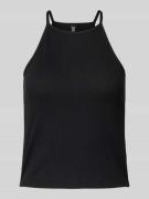 Pieces Tanktop in Ripp-Optik Modell 'OSTINA' in Black, Größe S