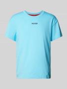 HUGO T-Shirt mit Label-Print in Neon Blau, Größe M