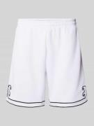 REVIEW Shorts mit elastischem Bund in Weiss, Größe S