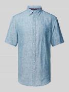 Christian Berg Men Regular Fit Leinenhemd mit Button-Down-Kragen in Me...