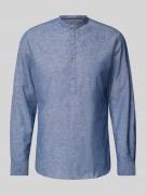 Jack & Jones Regular Fit Leinenhemd mit Maokragen in Rauchblau, Größe ...