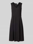 ROBE LÉGÈRE Knielanges Kleid mit V-Ausschnitt in Black, Größe 38
