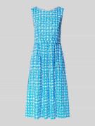 ROBE LÉGÈRE Knielanges Kleid mit grafischem Muster in Bleu, Größe 42