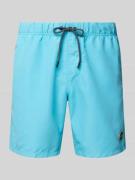 Shiwi Badehose mit Label-Patch Modell 'Mike' in Aqua, Größe L