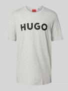 HUGO T-Shirt mit Label-Schriftzug Modell 'DULIVIO' in Hellgrau, Größe ...