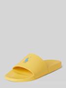 Polo Ralph Lauren Slides mit Label-Prägung in Gelb, Größe 41