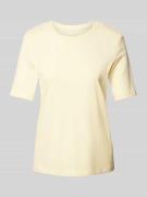 Montego T-Shirt mit Rundhalsausschnitt in Hellgelb, Größe XS