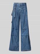 MAC Loose Fit Jeans mit Cargotaschen in Blau, Größe 32