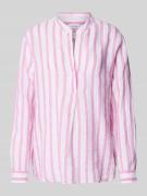 Seidensticker Bluse aus Leinen mit Streifenmuster in Pink, Größe 36