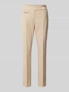 SEDUCTIVE Slim Fit Leinenhose mit Bügelfalten Modell 'INEZ' in Beige, ...