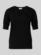 FREE/QUENT Strickshirt mit V-Ausschnitt Modell 'Katie' in Black, Größe...