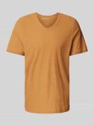 MCNEAL T-Shirt mit V-Ausschnitt in Cognac, Größe S