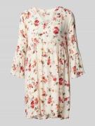 Only Kleid aus Viskose mit floralem Muster Modell 'VALENCIA' in Ecru, ...
